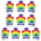 Big Dot of Happiness Love is Love - Pride - Table Decorations - Rainbow Party Fold and Flare Centerpieces - 10 Count